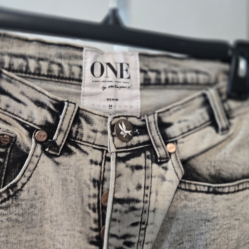 ONE Acid Wash Denim Jeans